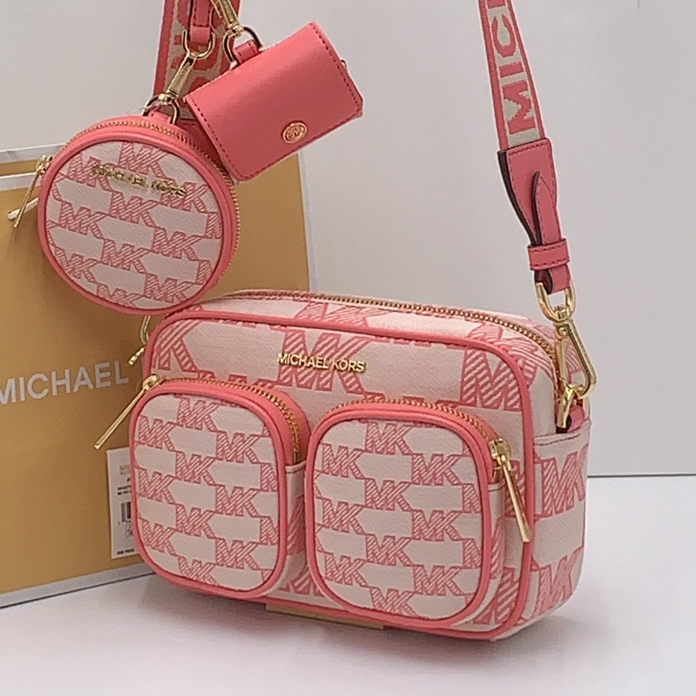 MICHAEL MICHAEL KORS JET SET CROSSBODY BAG TECH ATTACHED HANDBAG PURSE
Tea Rose - Picture 1 of 16